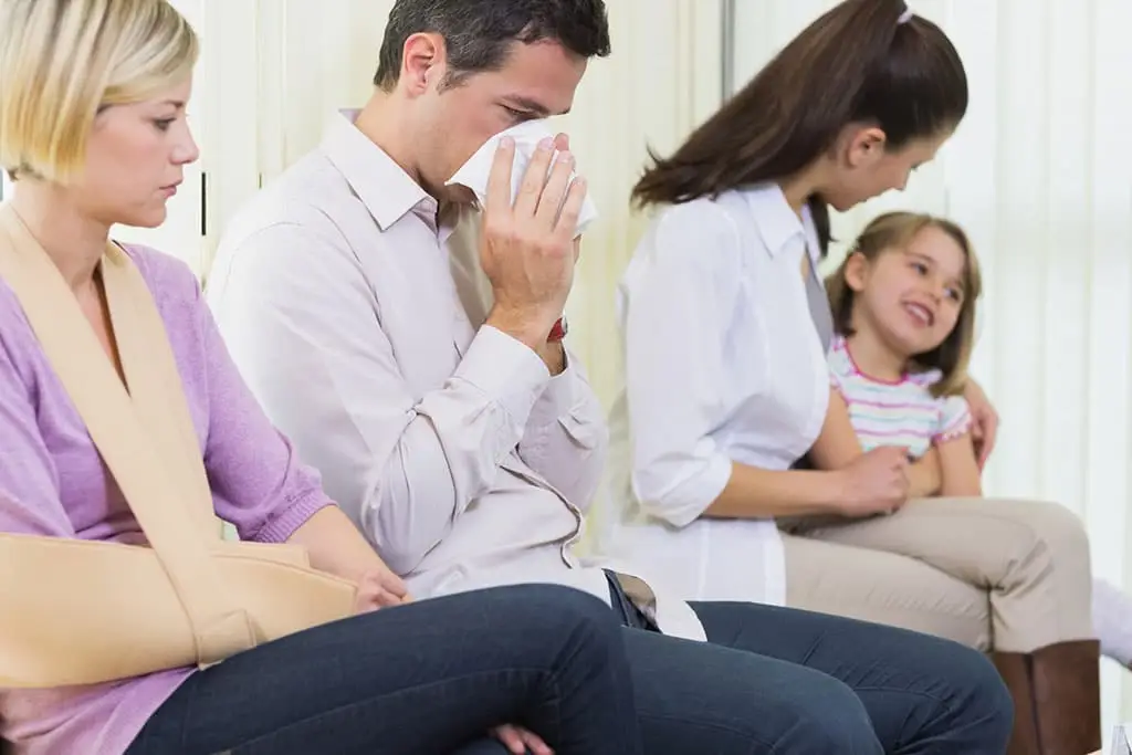 Patienten im Wartezimmer