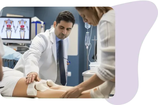 ärzt behandelt sein Patient, OP